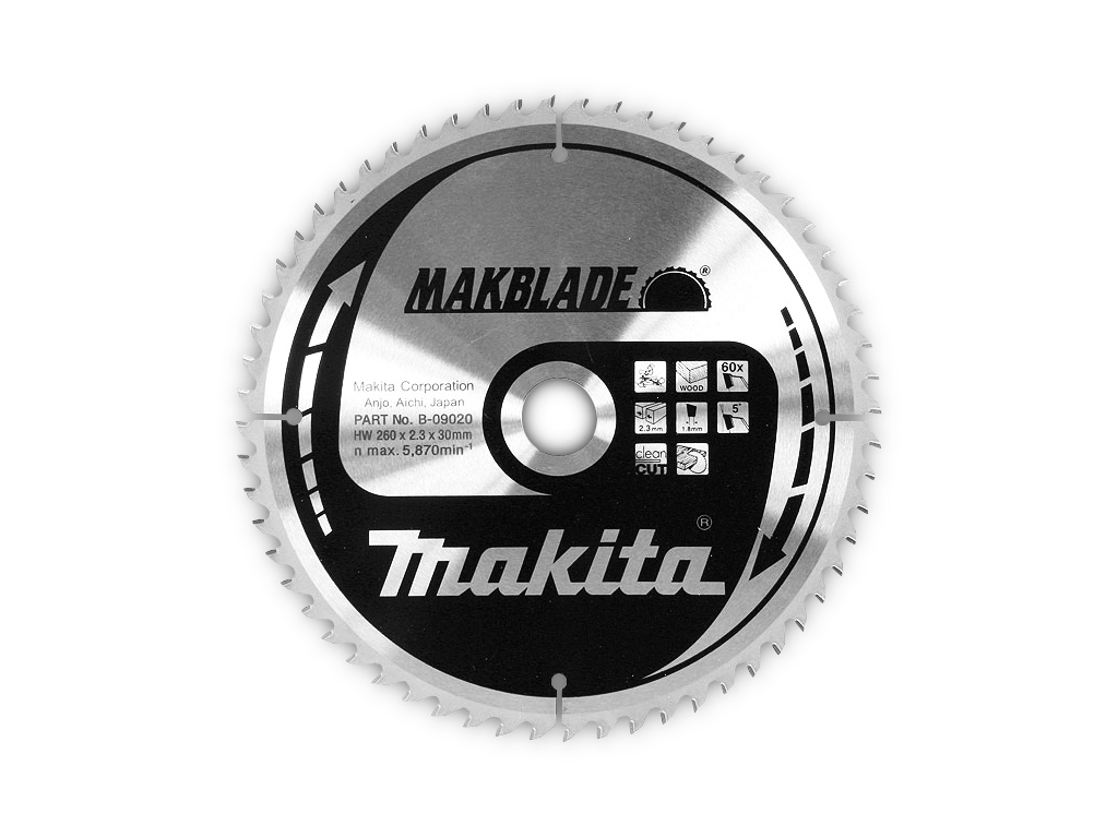 Lame bois 60 dents carbure 260-30-60D pour scie LS1019