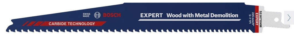 1 EXPERT Carbide Reciprocating Saw Blade for Demolition Wood/Metal 225mm S1167XHM