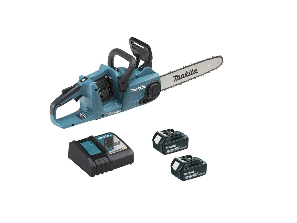 Tronçonneuse bois 35cm sur batteries 18V avec 2 batteries et chargeur - MAKITA DUC353RF2