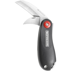 Electrician's knife with plastic handle and 2 blades
