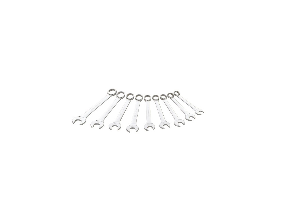 Set of 9 combination wrenches 8 to 19
