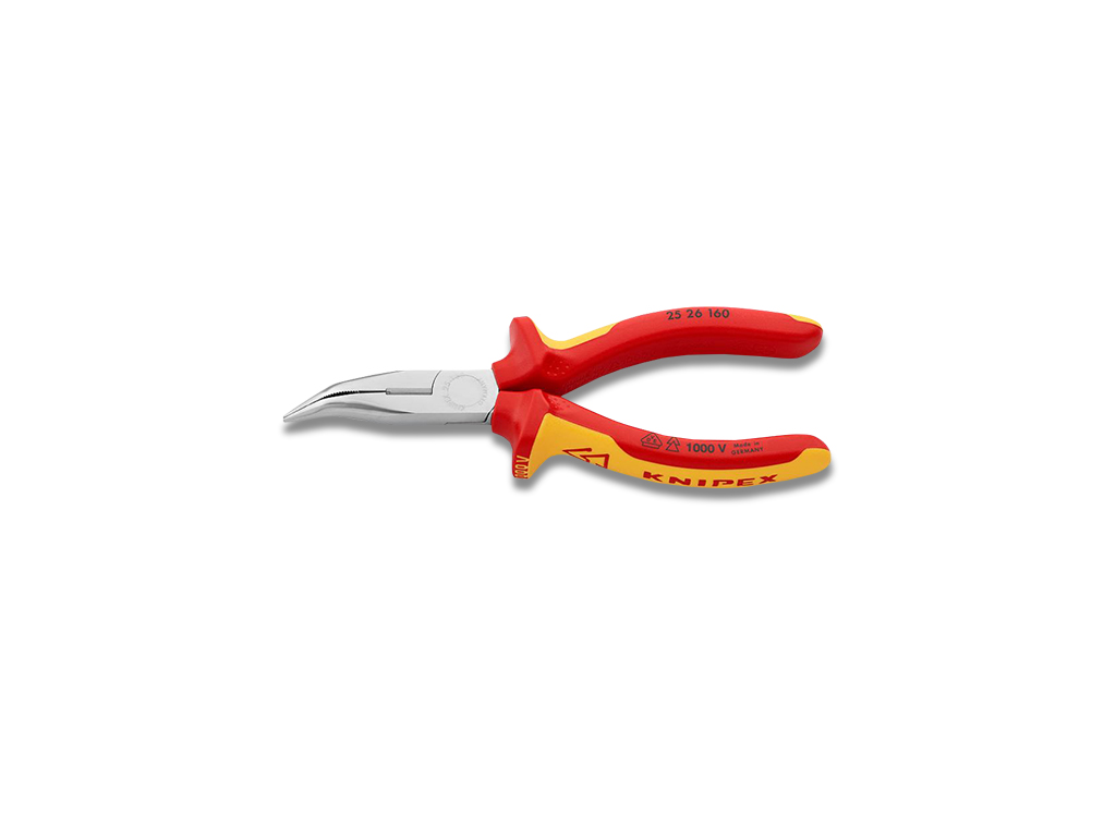Insulated angled nose pliers 165mm