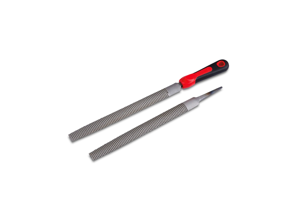 RAPE A BOIS 1/2 RONDE BATARDE PIQ.250MM EMMANCHEE