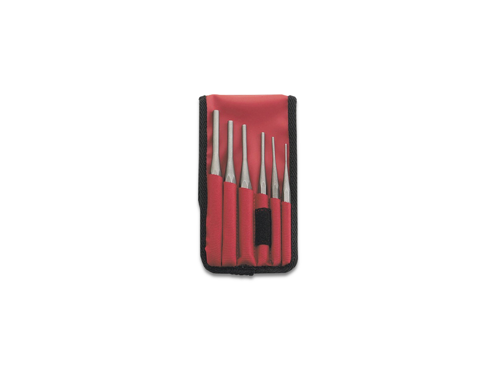 Set of 6 pin punches from 2 to 7 in a kit