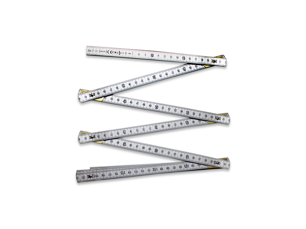 Double folding aluminum ruler