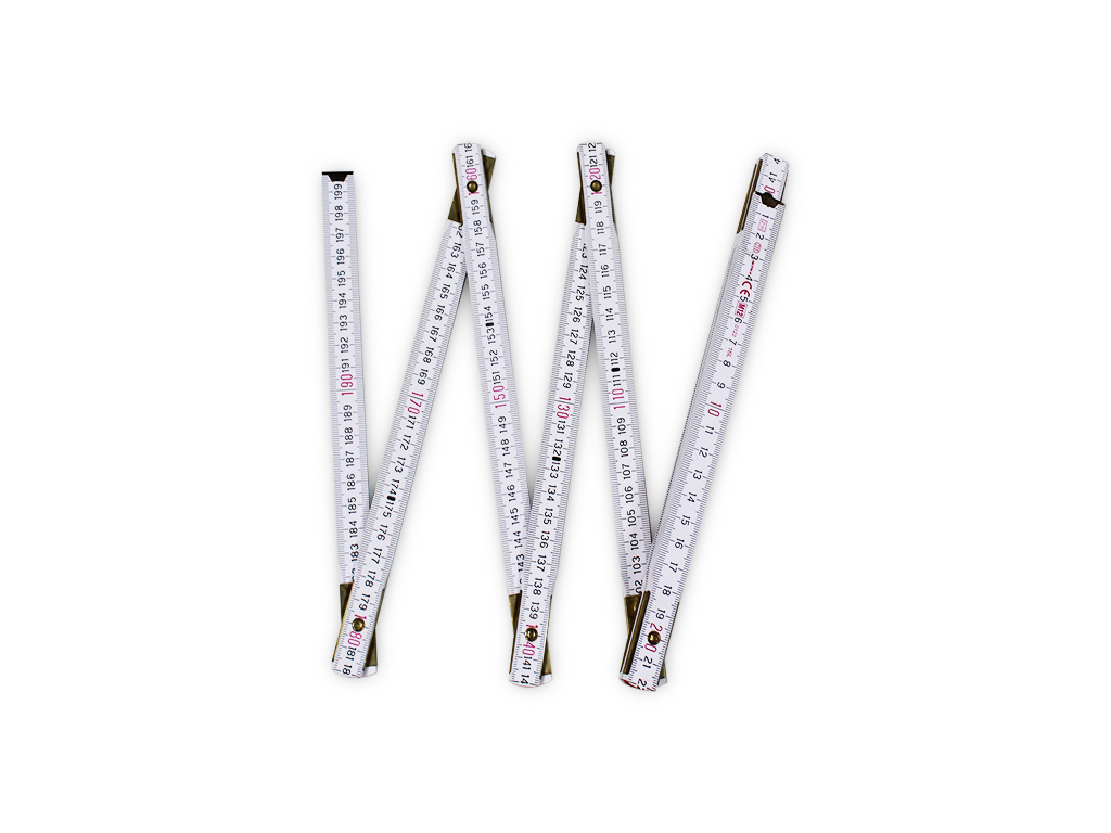 Double folding wooden meter