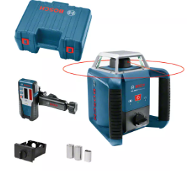 GRL 400 H rotating laser in carrying case with 2 batteries (LR20), receiving cell