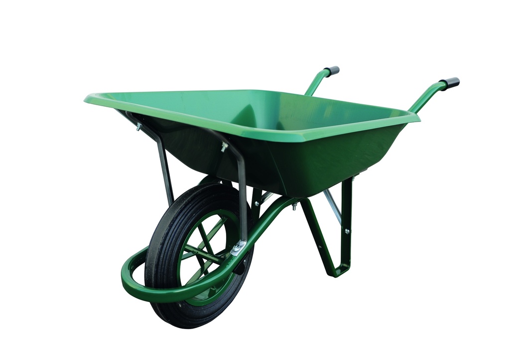 Brouette tous travaux 100L - 1 roue pleine increvable (charge 200kg)