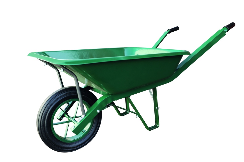 Brouette tous travaux 100L roue pleine increvable tube renforcé (charge 250kg)