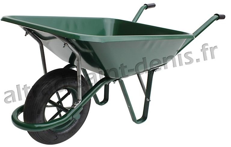 Brouette tous travaux 100L roue gonflable crantée (charge 200kg)