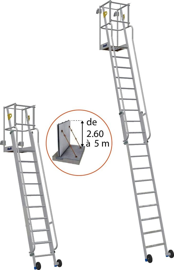 Individual aluminum platform PR Prémur 5m Max under DV hook