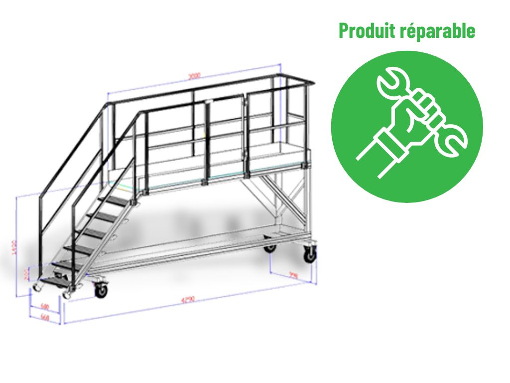 Quai de dechargement mobile pour camion-plateau de 3Metres (modele Fortal)