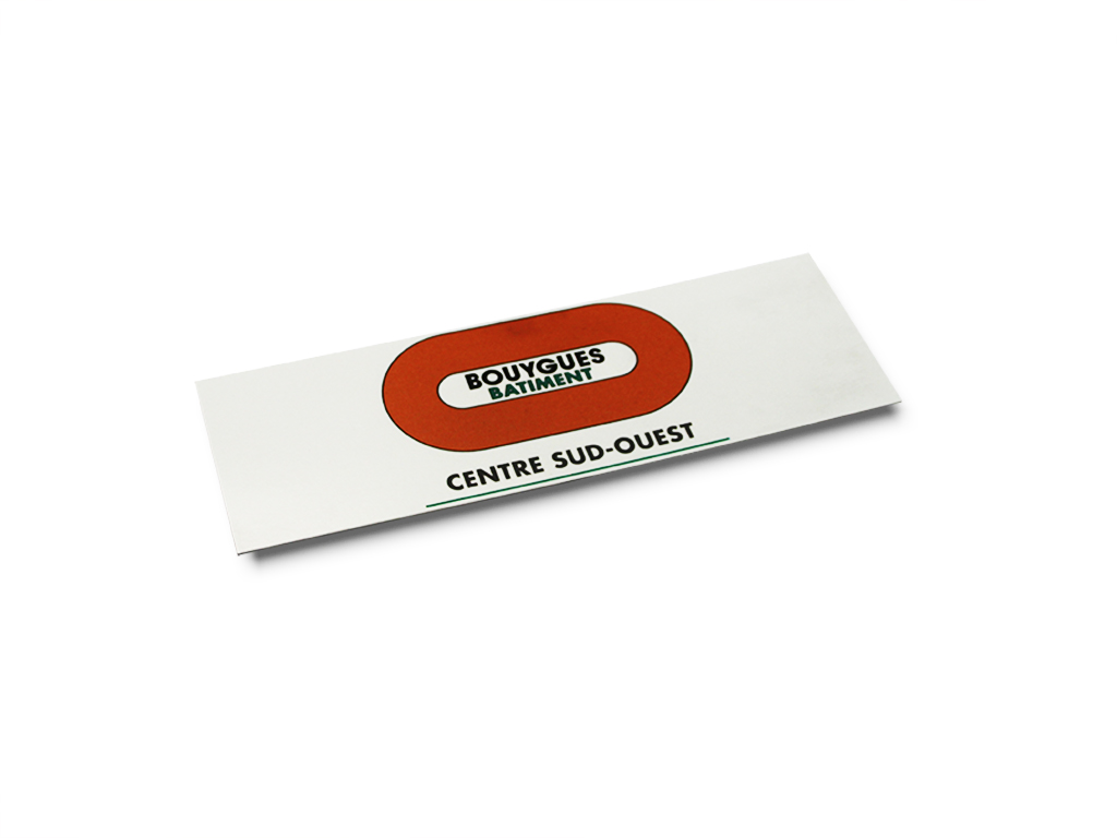 Plaquette logo BY BAT CENTRE SUD OUEST pour pochette échafaudage