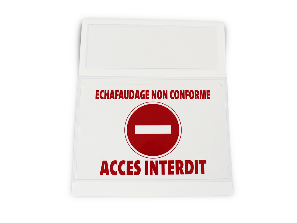 Pochette échafaudage sans logo prévoir plaquette avec logo