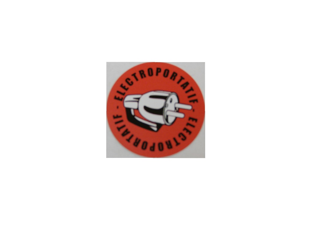 Autocollant pour casque Diam. 40 mm habilité électroportatif (planche de 10u)