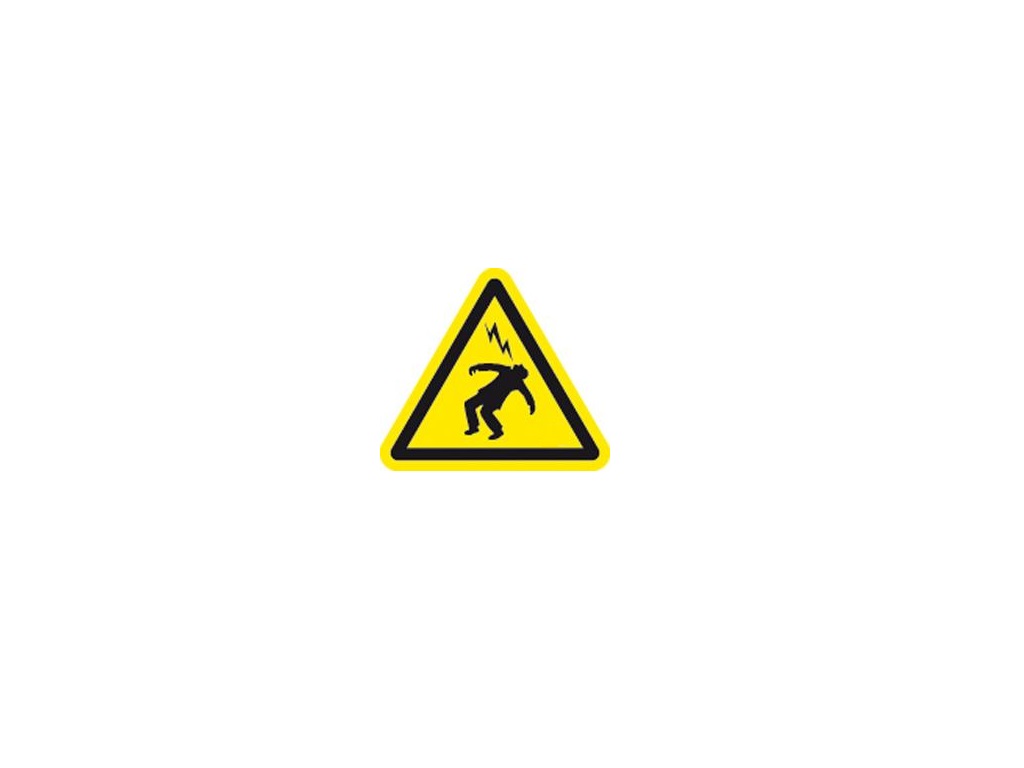 Autocollant triangle électrique AT41/1 (planche de 10)