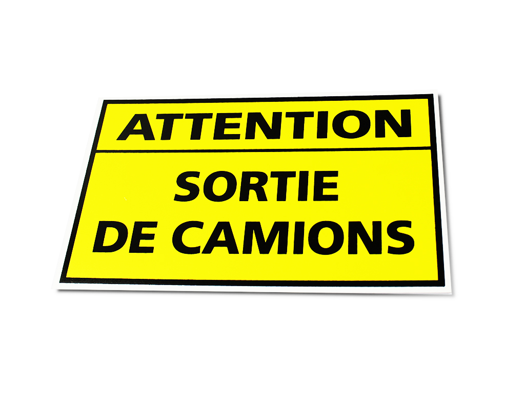 Panneau sortie de camion 330 x 200 mm