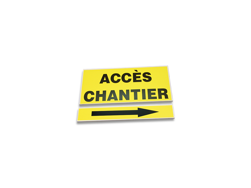 Construction site access sign 600 x 300mm PVC 10mm thick
