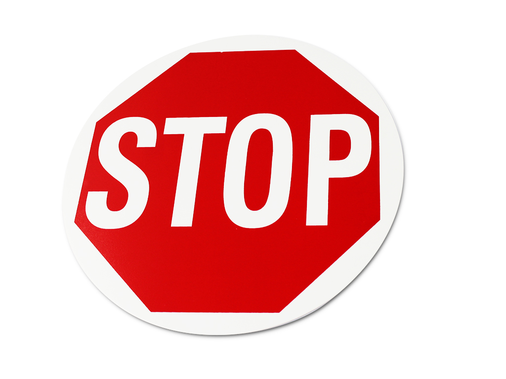 Stop sign Diam. 29 0mm PVC 2 mm