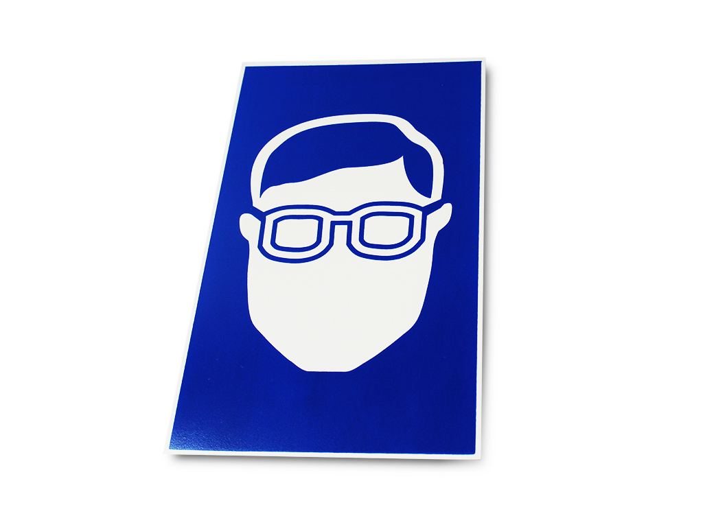 330 x 200 mm glasses wearing sign