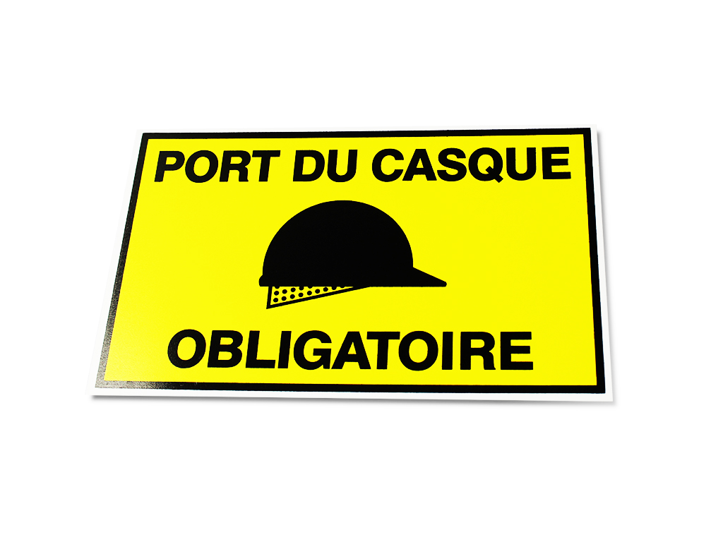 Helmet wearing sign 330 x 200 mm