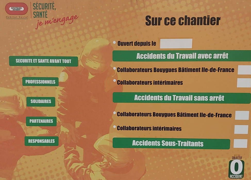 Zero accident sign BY BAT Social Housing 1400 x 1000 mm