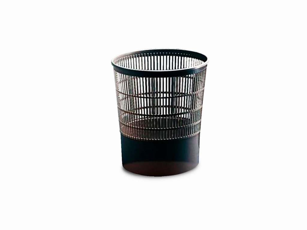 15 litre black plastic wastepaper basket