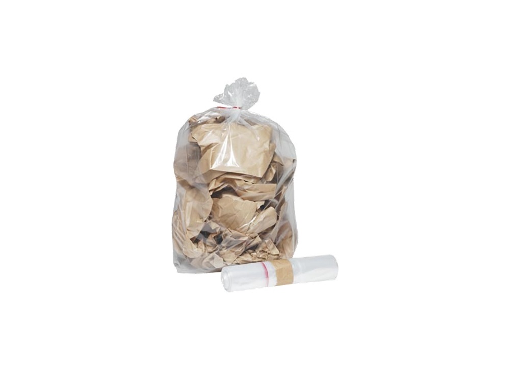 Sac poubelle 110l transparent (Carton de 200 pièces)