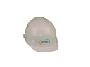 Casque Brennus blanc BYES crémaillère sans aération - Jugulaire en coton