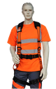 HT55 harness model Bouygues 2 attachment points automatic buckles comfort backrest - thigh strap