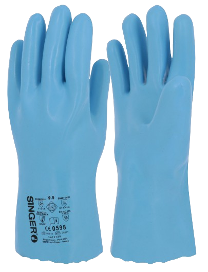 Gant cimentier néoprène bleu