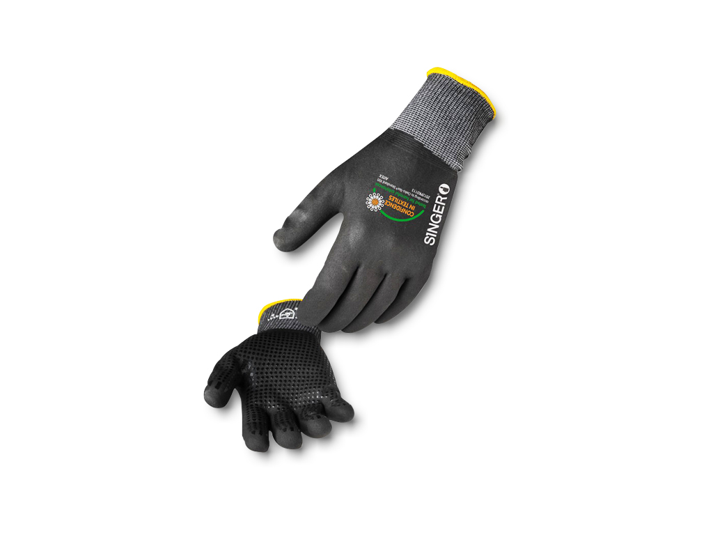 Gant nitrile enduit a picots NYMFIT02