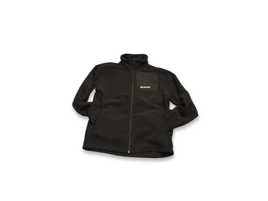 AXIONE Heart long-sleeved black fleece jacket