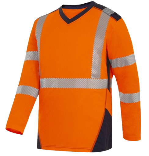 Jakarta long-sleeved polyester cotton HV T-shirt