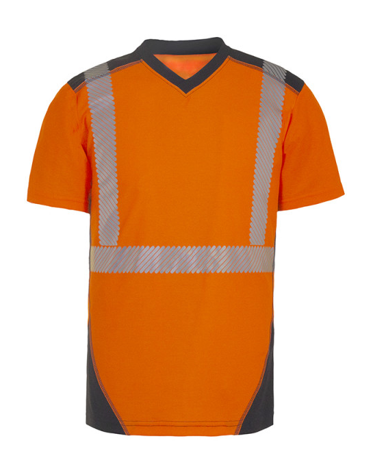 Tee-shirt HV polyester coton BYES blanc cœur manches courtes Jakarta