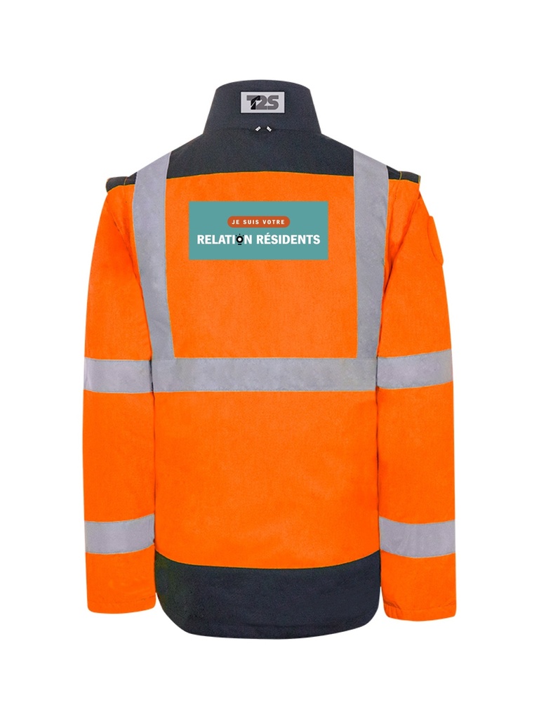 Parka 4 en 1 HV homme logo Wizom dos intérieur/extérieur (sur cde)