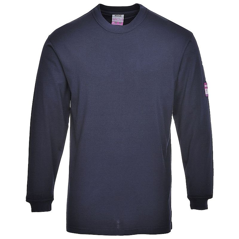 Tee-shirt bleu marine antistatique modaflame manches longues (sur cde)