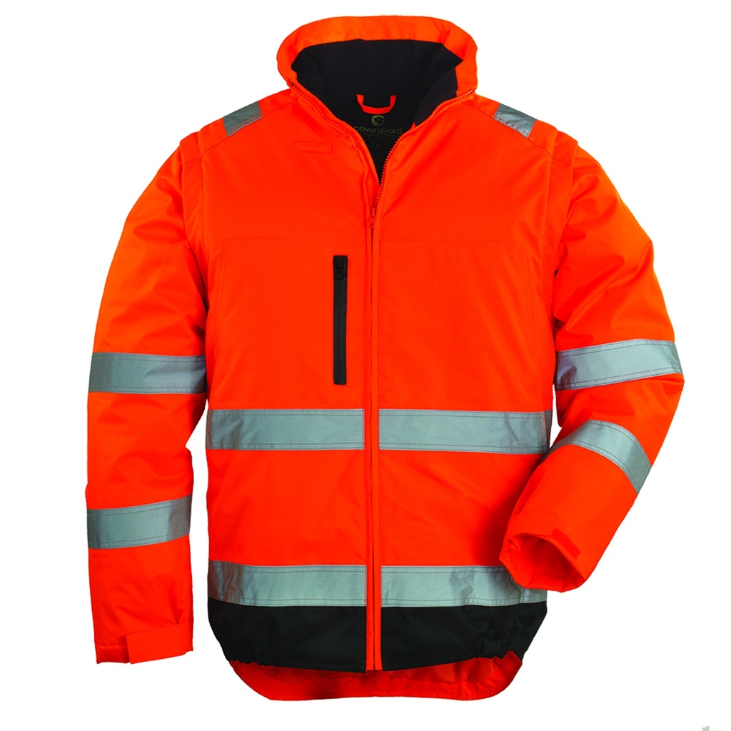 Gilet chaud HV manches Polyester amovibles