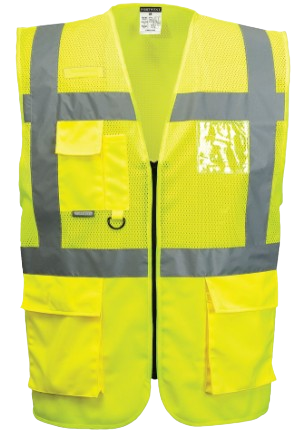 [EP017896JAS] Madrid HV mesh fluorescent vest (Airy) (Yellow, S)