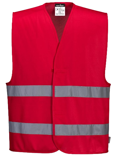 Gilet de signalisation Rouge pour risques modérés