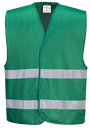 Green vest with retro stripe