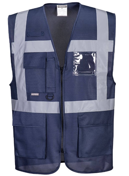 Gilet fluo HV multipoches