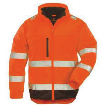 Gilet chaud HV BY BAT HABITAT REABILITE manches polyester amovibles