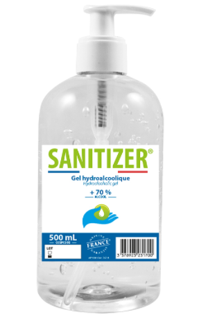 Gel hydroalcoolique 500Ml - Carton de 6 avec pompe Norme EN14476