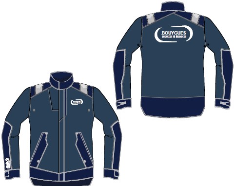 Antistatic Fire Retardant Jacket for BYES IE front heart + back (Bétrancourt model 4610)