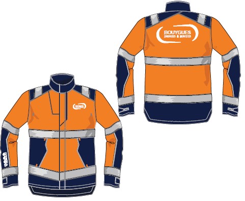 Veste HV Multirisques pour BYES IE devant cœur + dos (modèle Bétrancourt 4609)