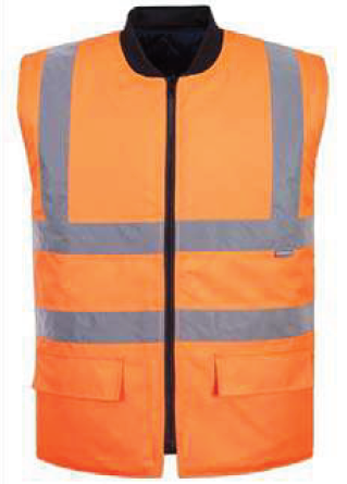 300gsm orange/navy zipped HV fleece BY BAT GRAND OUEST