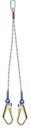 Double halyard lanyard LDF 11 1.5m-11-53-53 1QT M11 + 2M53 without absorber