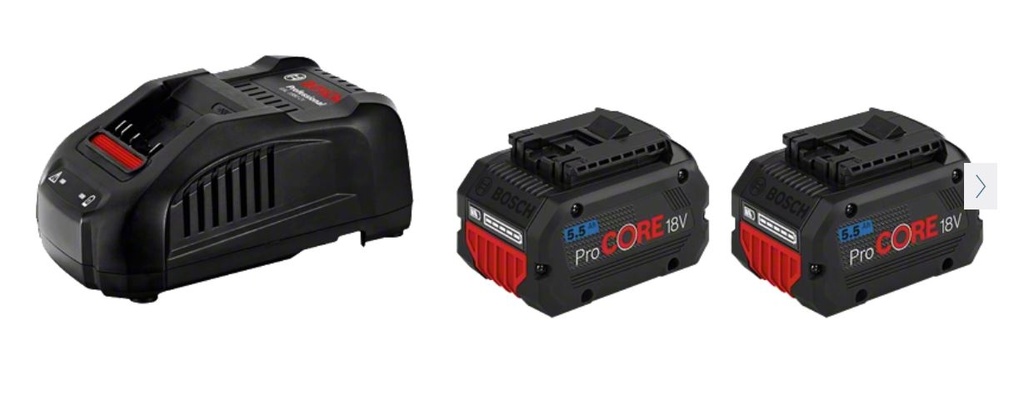 Starter set Batterie ProCORE18V 2x5,5Ah + GAL 1880 CV Carton
