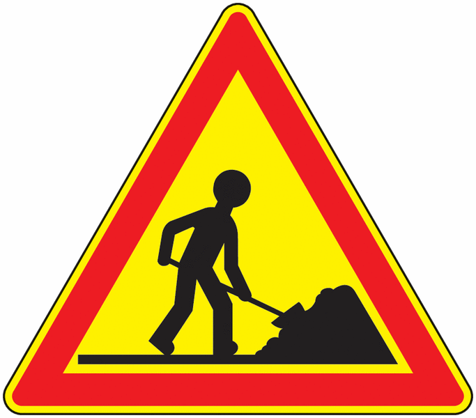 Panneau AK5 ''Travaux'' 1250 mm CL2